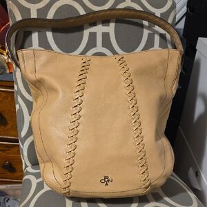 orYANY Tan Leather Shoulder Bag